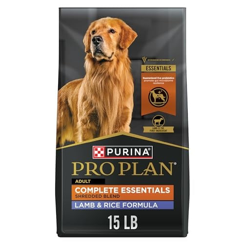 Purina Pro Plan Complete Essentials Shredded Blend Lamb & Rice Dry Dog Food, 15 lbs.