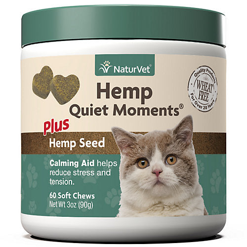 Naturvet Hemp Quiet Moments Soft Chews For Cats, 60-Ct