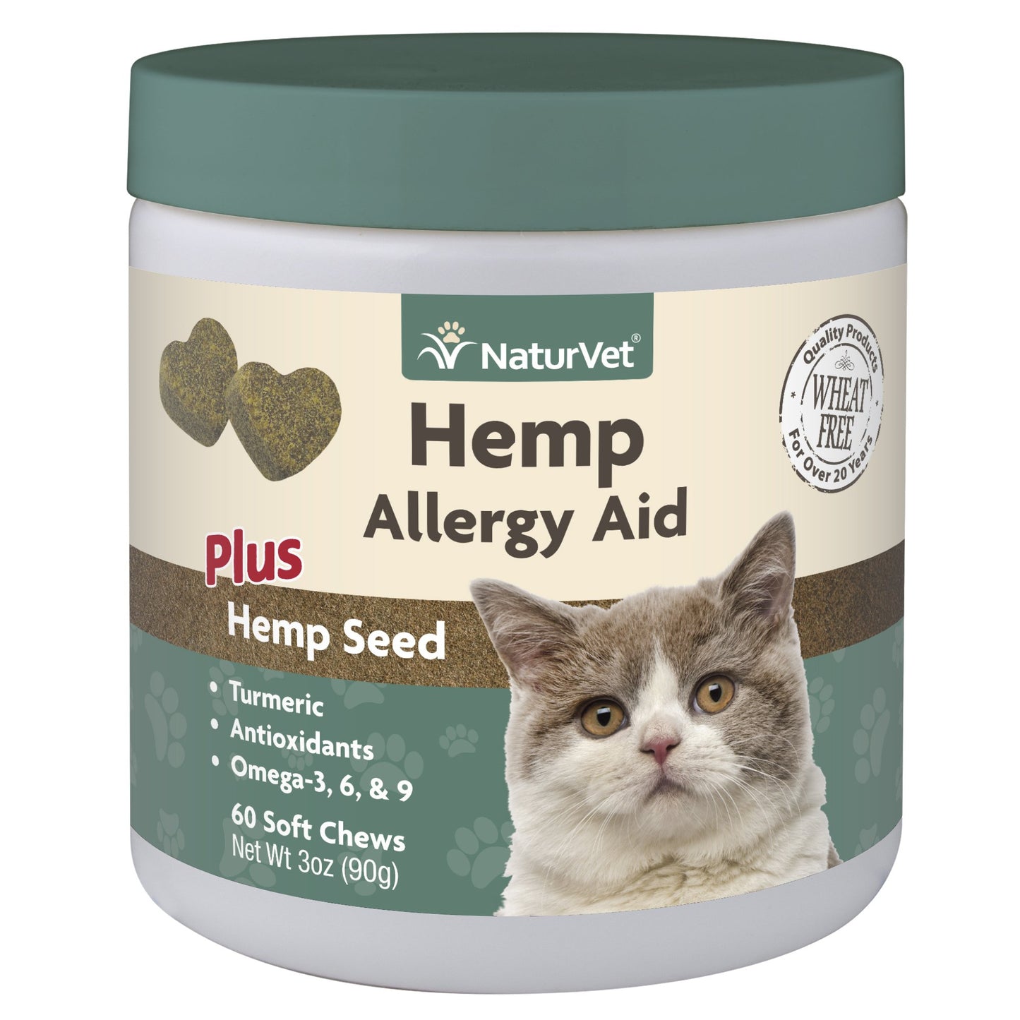 Naturvet Hemp Allergy Aid Soft Chews, 30-Day Supply For Cats