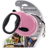 Coastal Power Walker Retractable Dog Leash Pink, L