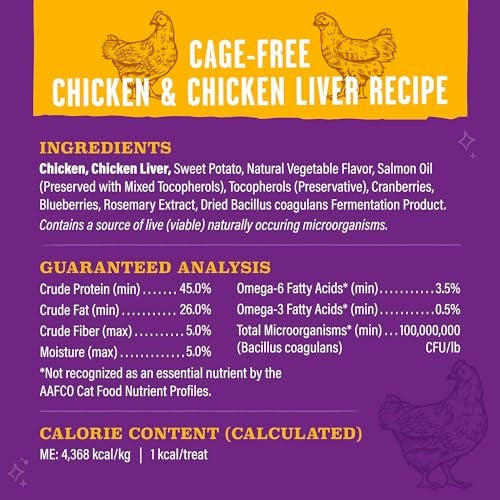Stella & Chewy's Meowfulls Chicken & Chicken Liver Freeze-Dried Cat Treats, 1.5 oz.