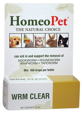 HomeoPet Wrm Clear Broad-Spectrum Parasite Treatment, 15 ml.