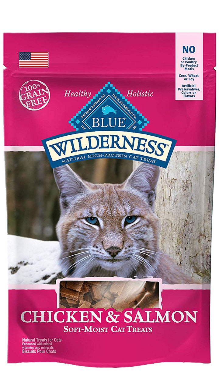 Blue Buffalo Wilderness Chicken & Salmon Grain-Free Soft Cat Treats, 2 oz.