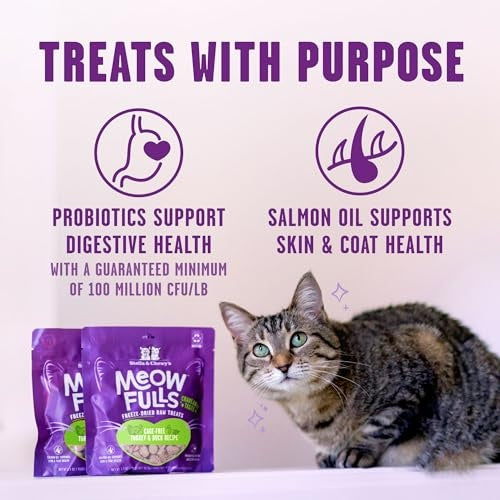 Stella & Chewy's Meowfulls Turkey & Duck Freeze-Dried Cat Treats, 1.5 oz.