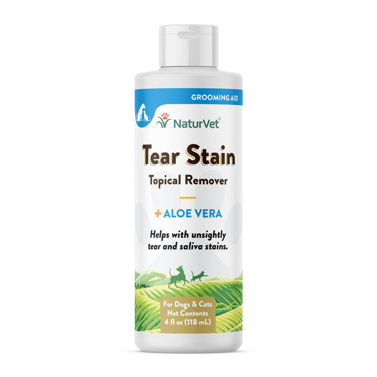 NaturVet Tear Stain Remover for Dogs & Cats, 4 fl. oz.