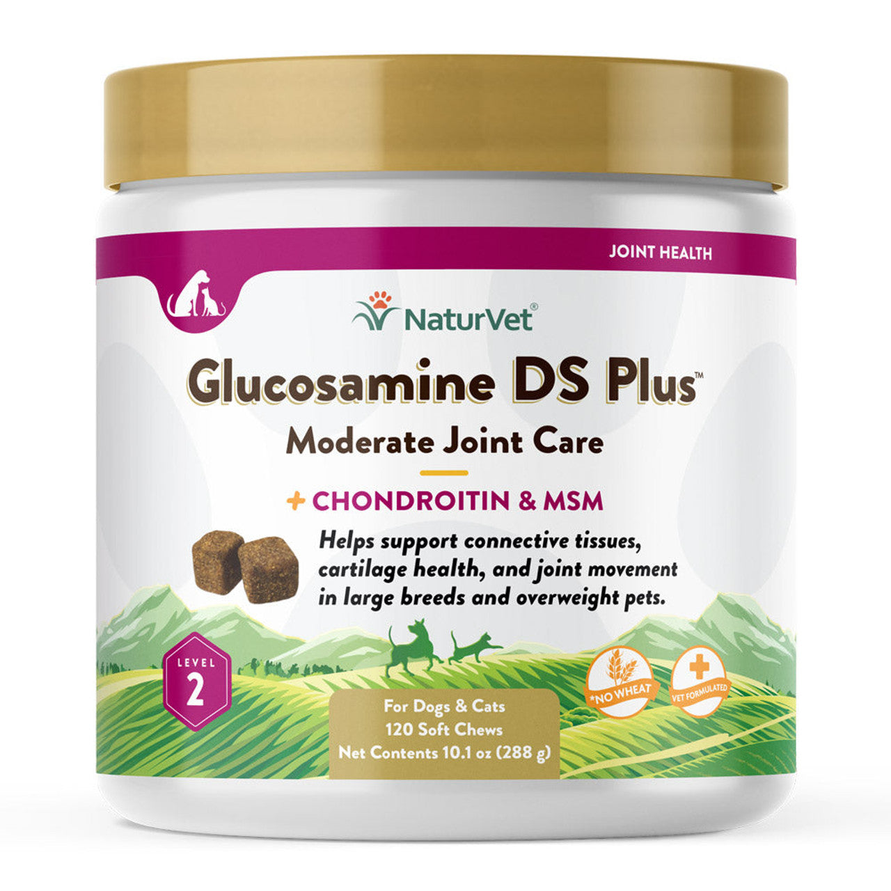 NaturVet Glucosamine DS Plus Joint Care Soft Chews for Cats, 10 oz.