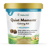 NaturVet Quiet Moments Calming Supplement Soft Chews for Dogs, 70 Count