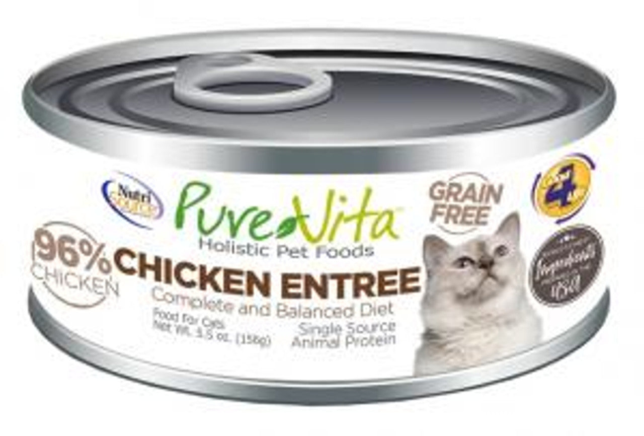 PureVita Chicken & Peas Entree Grain-Free Wet Cat Food, 5.5 oz.