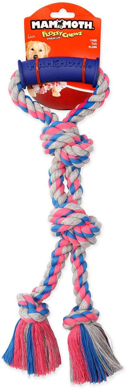 Mammoth Flossy Chews Twin Tug Rope Dog Toy, 16 in.