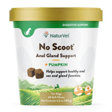 NaturVet No Scoot Digestive Health Soft Chews for Dogs, 6.3 oz.