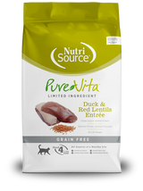 PureVita Duck & Red Lentils Entree Grain-Free All Life Stages Cat Food, 12 lbs.