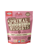 Primal Turkey & Sardine Freeze-Dried Dog Food, 5.5 oz.