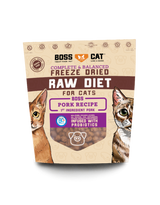 Boss Dog Freeze-Dried Raw Pork Diet for Cats, 9 oz.