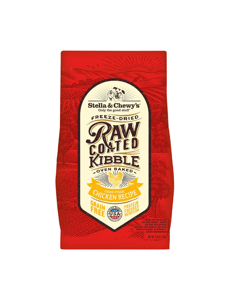 Stella & Chewy's Raw Coated Chicken Recipe Kibble Dry Dog Food, 22 lbs.