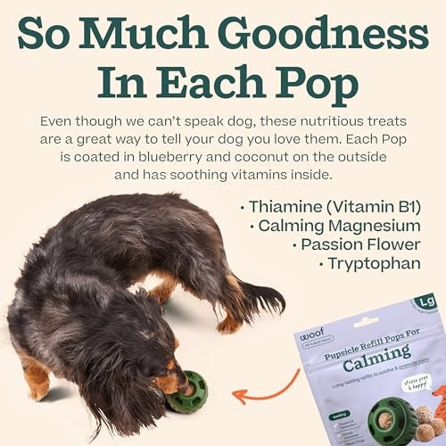 Woof Pupsicle Refill Pops Calming Treats - Long-Lasting Refills For The Pupsicle Toy