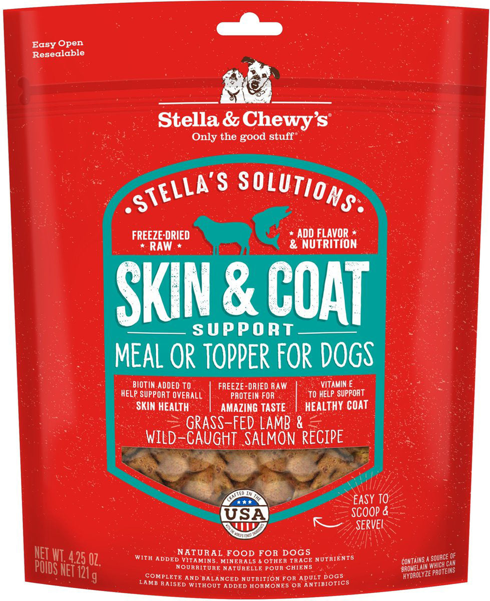Stella & Chewy's Skin & Coat Boost Lamb & Salmon Freeze-Dried Dog Food, 4.2 oz.
