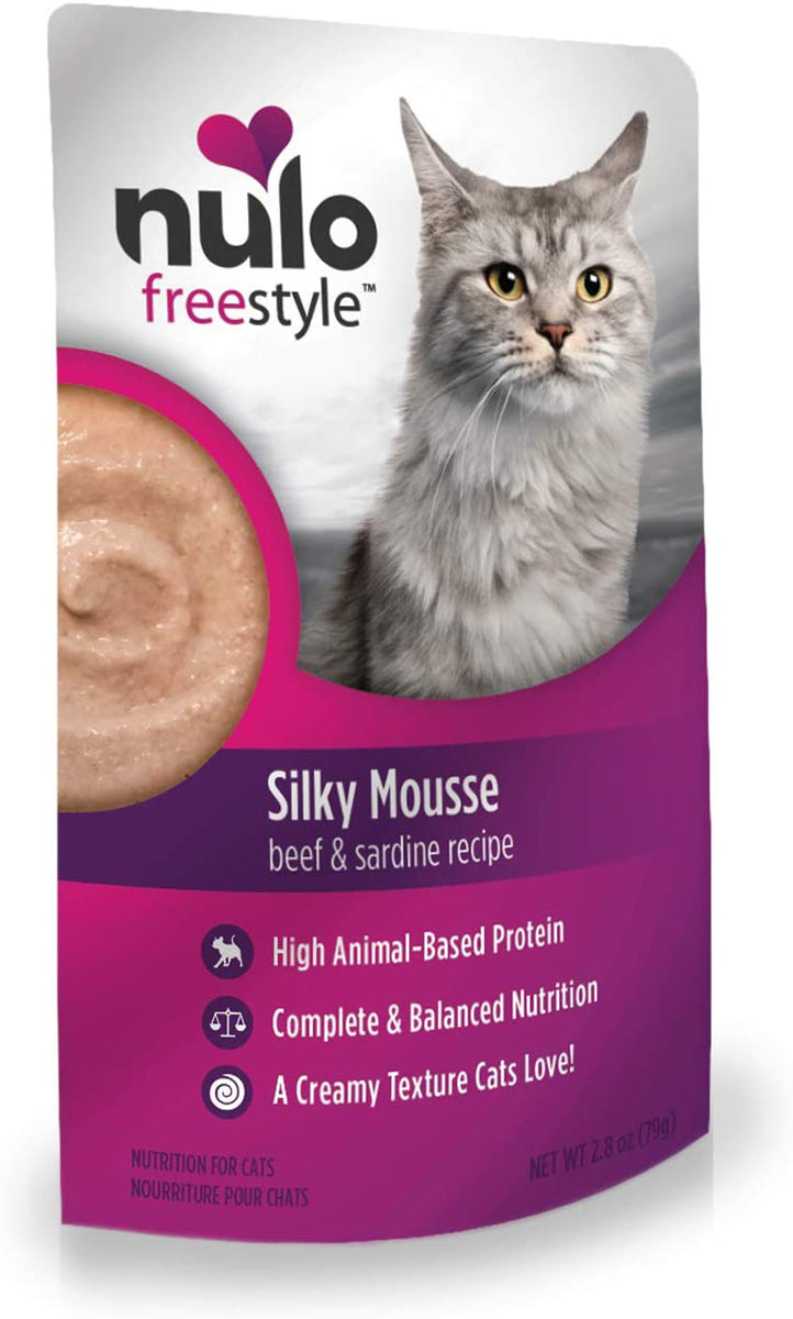 Nulo FreeStyle Silky Mousse Beef & Sardine Wet Cat Food, 2.8 oz.