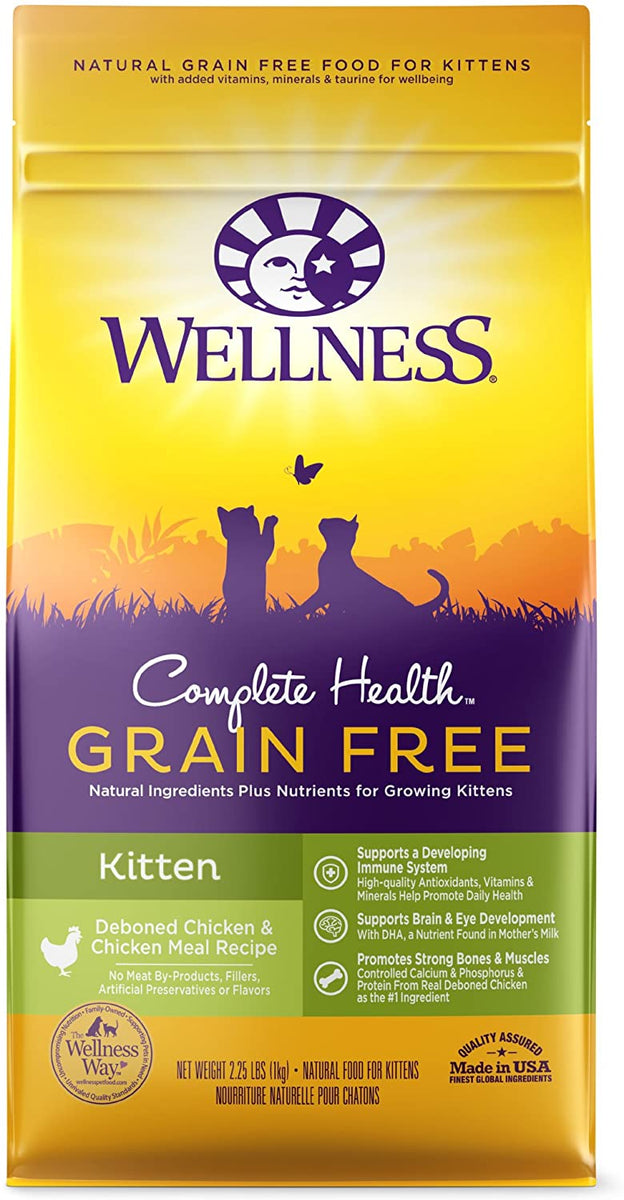 Wellness Complete Health Grain-Free Chicken & Chicken Recipe Dry Kitten Food, 5.5 lbs.