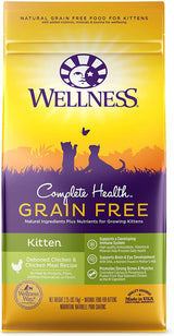 Wellness Complete Health Grain-Free Chicken & Chicken Recipe Dry Kitten Food, 5.5 lbs.