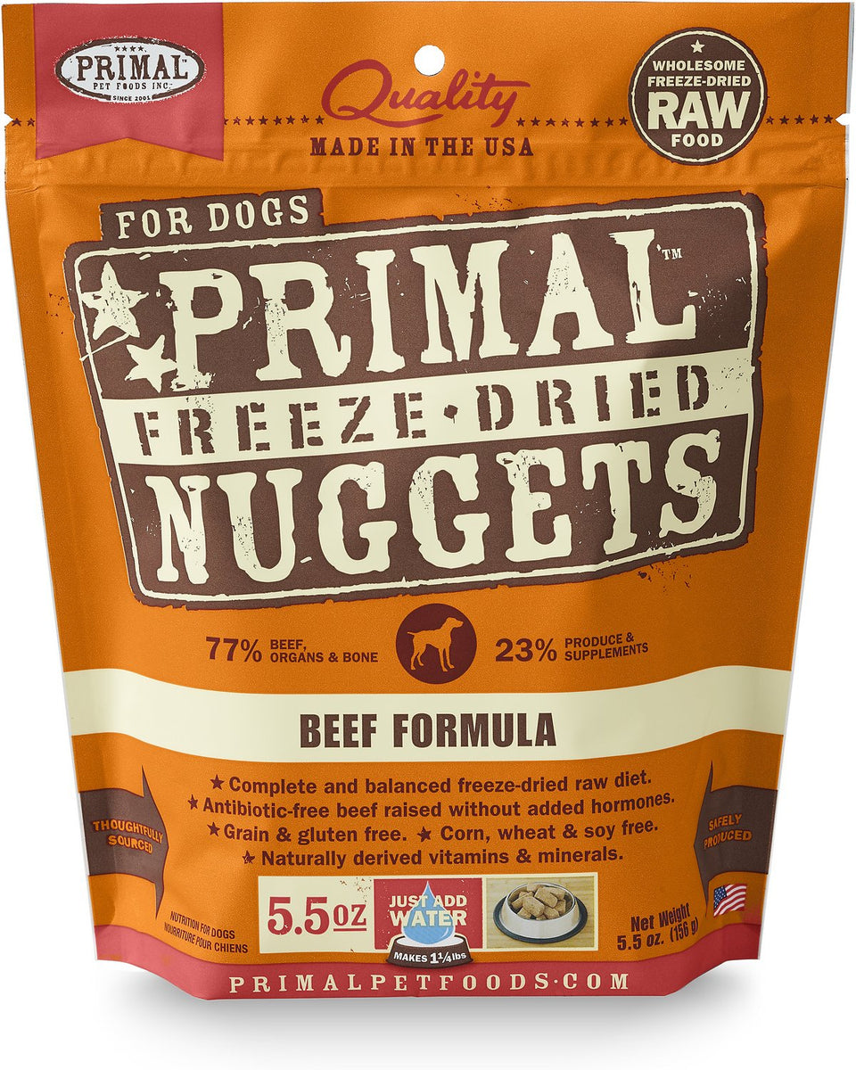 Primal Beef Formula Freeze-Dried Dog Food, 5.5 oz.
