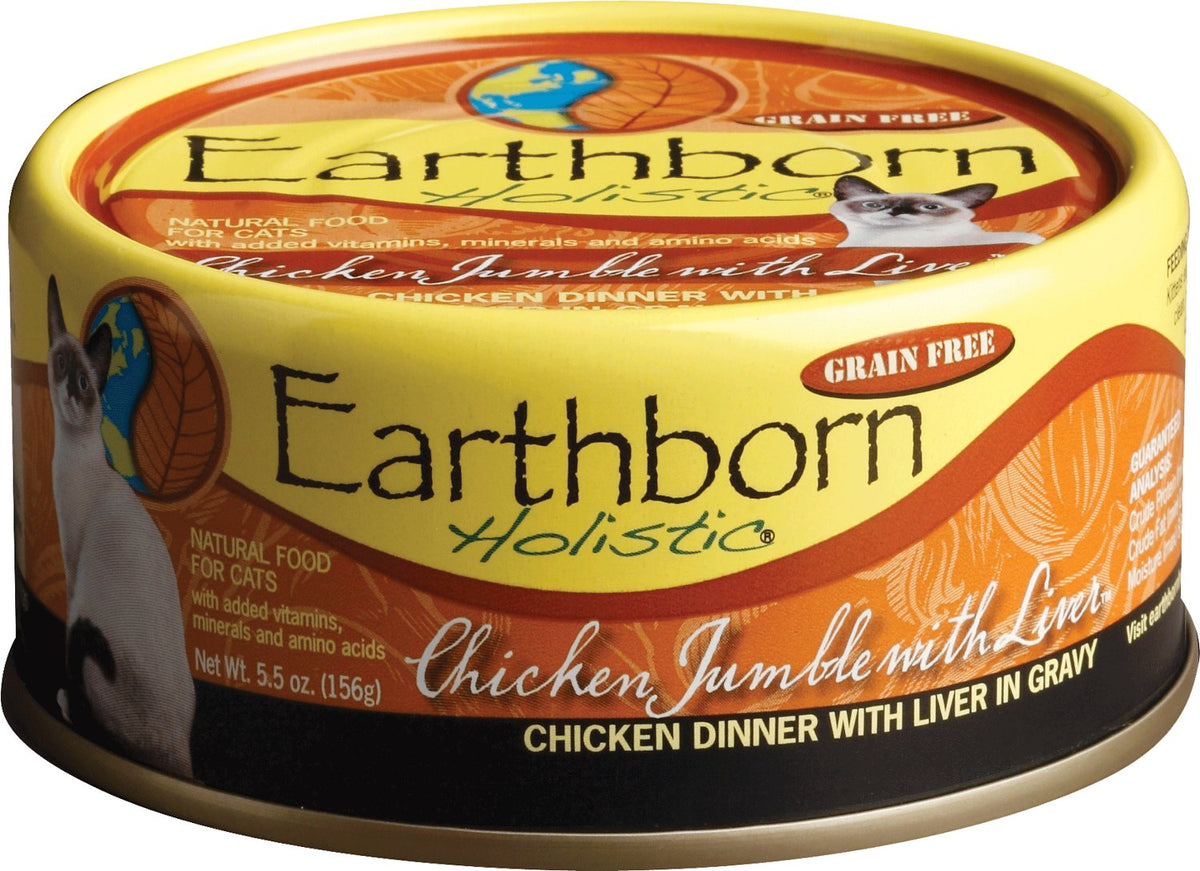 Earthborn Holistic Chicken & Liver Grain-Free Wet Cat Food, 5.5 oz.