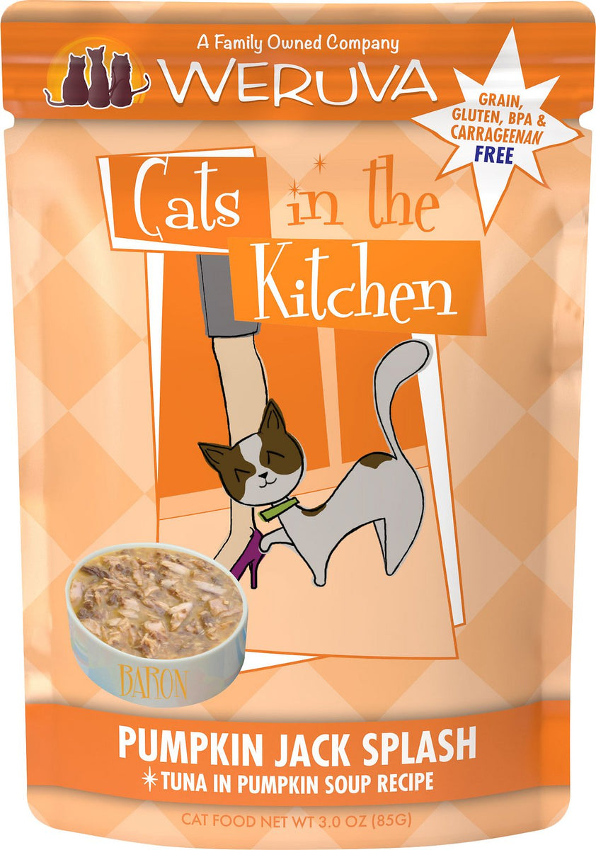 Cats in the Kitchen Pumpkin Jack Splash Tuna in Pumpkin Soup Wet Cat Food, 3 oz.