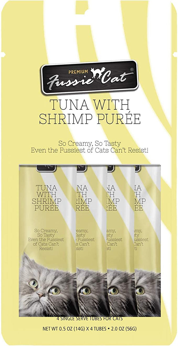 Fussie Cat Tuna with Shrimp Puree Lickable Cat Treats