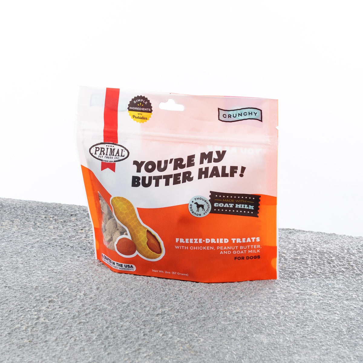 Primal You're My Butter Half Chicken & Peanut Butter with Goat Milk Dog Treats, 2 oz.