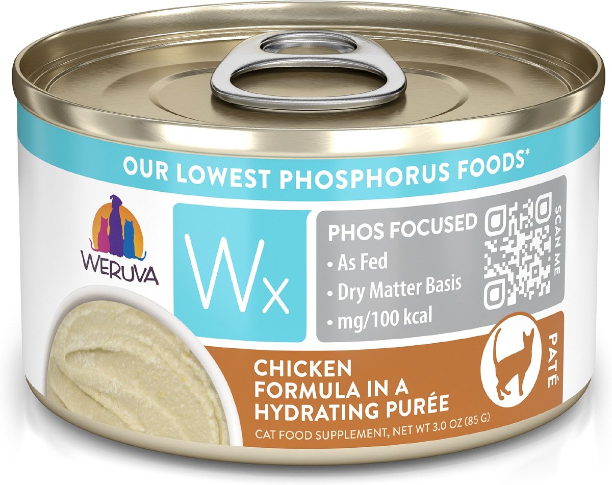 Weruva WX Phos Focused Low Phosphorus Chicken Formula Wet Cat Food, 3 oz. (13 Count)