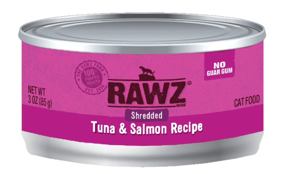 Rawz Shredded Tuna & Salmon Cat Food Recipe Can