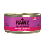 Rawz 96% Turkey & Salmon Pate Wet Cat Food, 5.5 oz.
