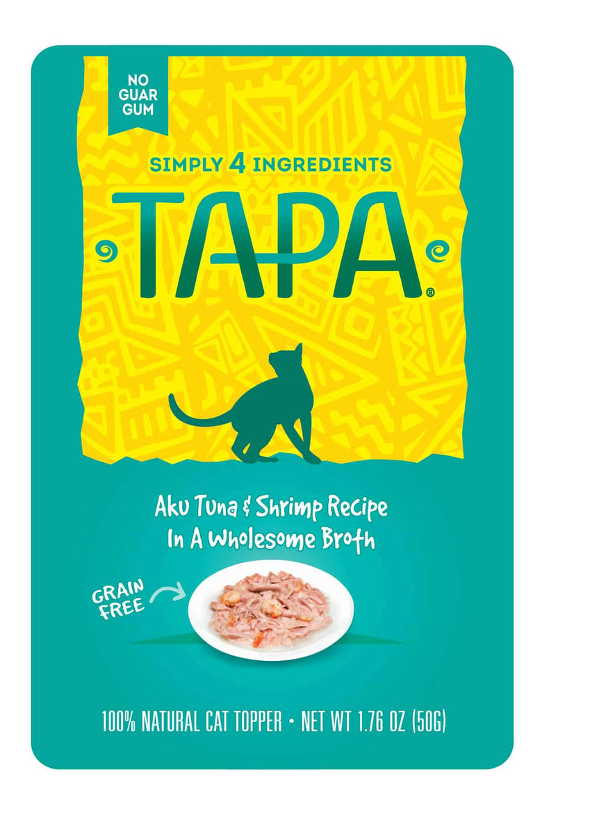 Tapa Bonito Tuna & Shrimp Recipe Cat Food Topper Pouch, 1.8 oz.
