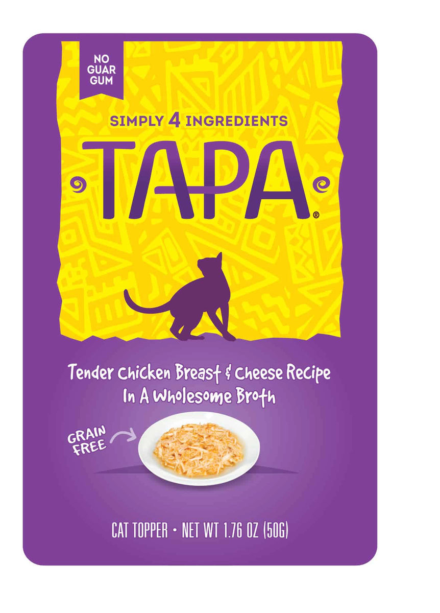 Tapa Tender Chicken Breast & Cheese Recipe Cat Food Topper Pouch, 1.8 oz.