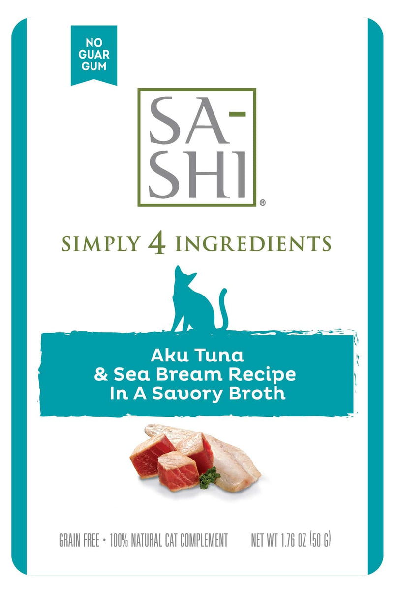 Sa-Shi Bonito Tuna & Sea Bream Recipe Cat Food Topper Pouch, 1.8 oz.