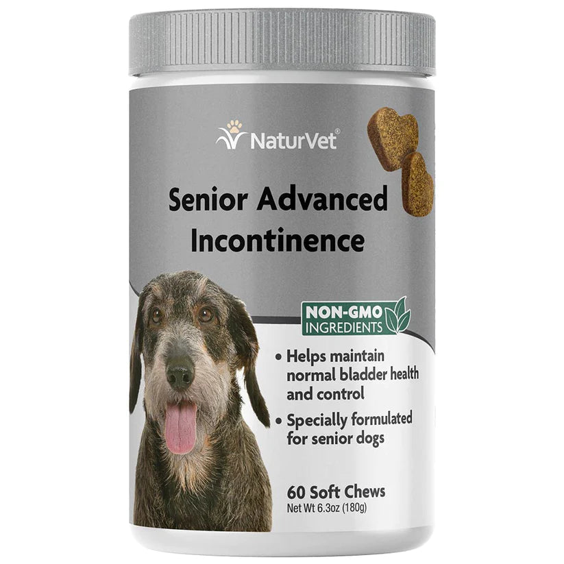 NaturVet Senior Advanced Incontinence Chews for Dogs, 60 Count