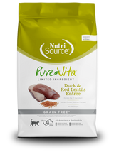 PureVita Duck & Red Lentils Entree Grain-Free All Life Stages Cat Food, 4 lbs.