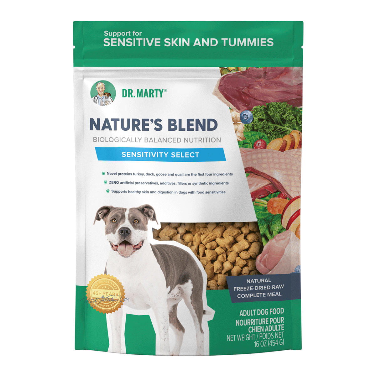 Dr. Marty Nature's Blend Sensitivity Select Freeze-Dried Raw Adult Dog Food