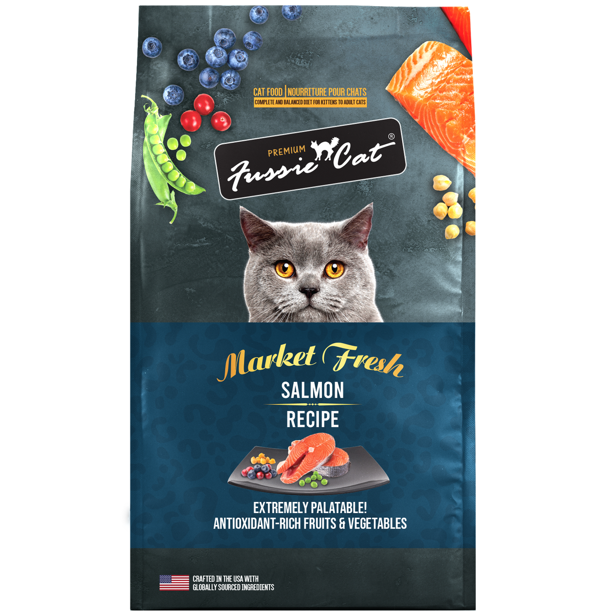 Fussie Cat Market Fresh Salmon Recipe Grain-Free Dry Cat Food, 3.5 lbs.