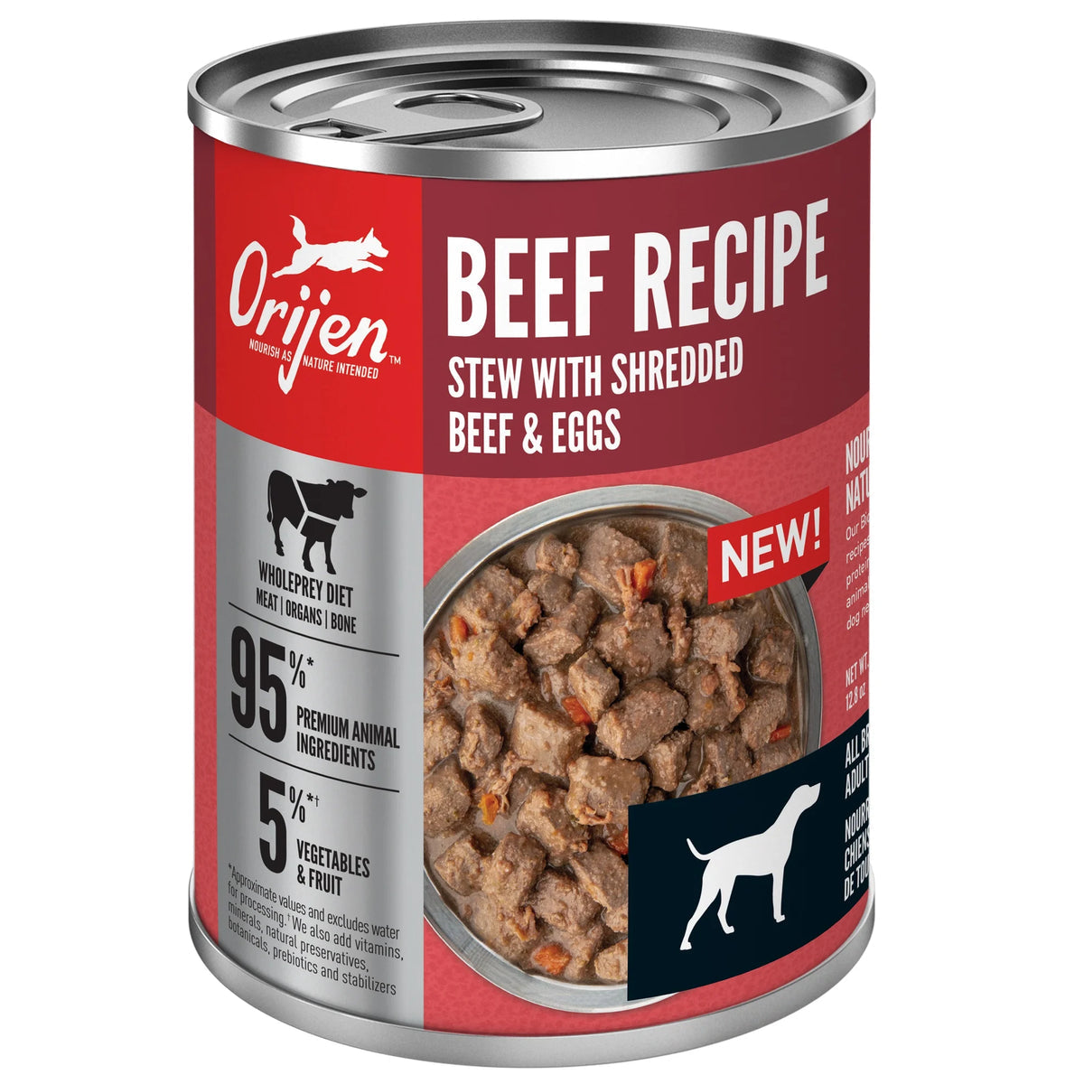 Orijen Beef Stew Real Meat Shreds Wet Dog Food, 12.8 oz.