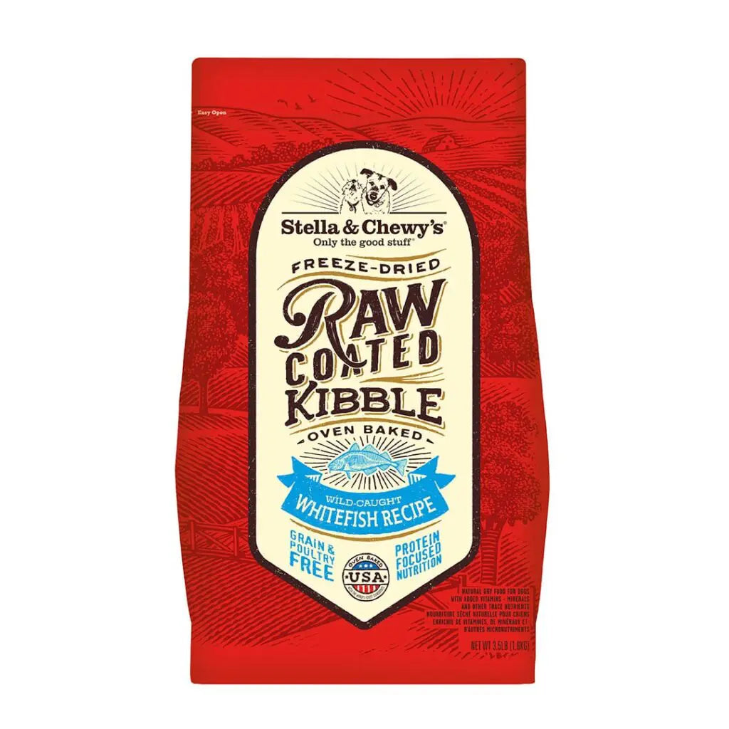 Stella & Chewy's Raw Coated Whitefish Recipe Kibble Dry Dog Food, 3.5 lbs.