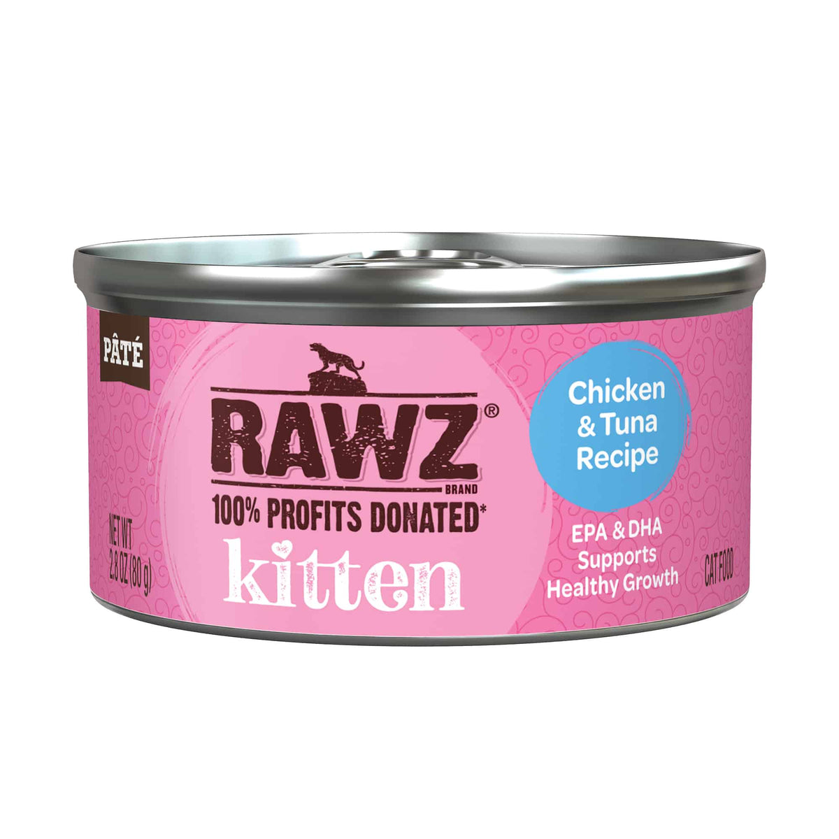 Rawz Chicken & Tuna Canned Kitten Food, 2.8 oz.