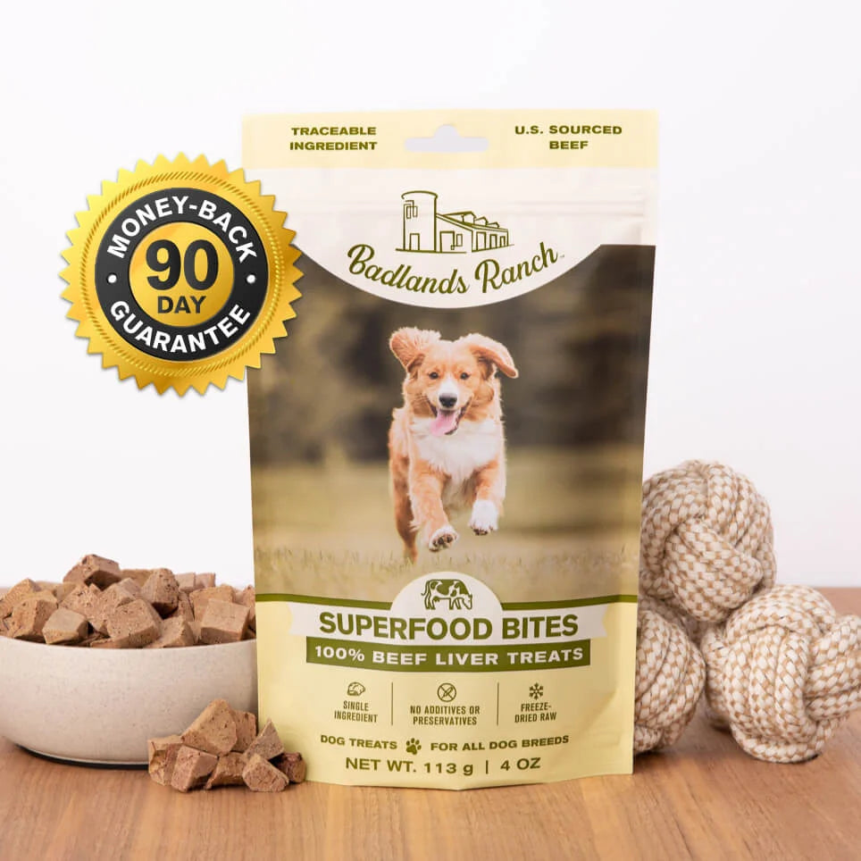 Badlands Ranch Superfood Bites Beef Liver, 4-oz Pack Of 1 Dog