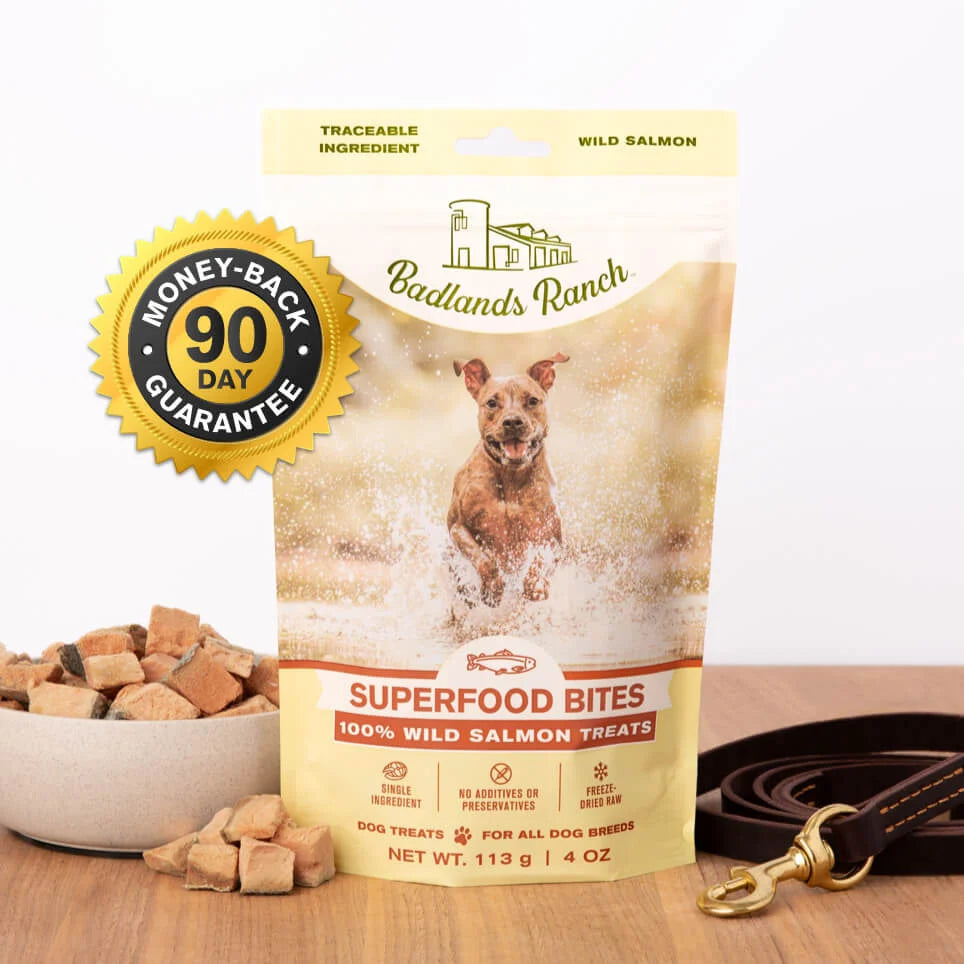 Badlands Ranch Superfood Bites Salmon Dog Treats, 4-oz Pack Of 1