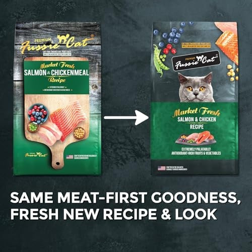 Fussie Cat Market Fresh Salmon & Chicken Recipe Grain-Free Dry Cat Food, 3.5 lbs.