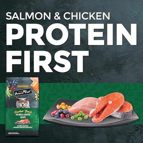 Fussie Cat Market Fresh Salmon & Chicken Recipe Grain-Free Dry Cat Food, 3.5 lbs.