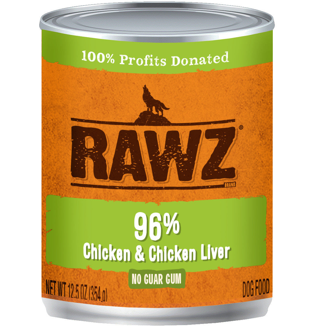 Rawz 96% Chicken Liver Canned Dog Food, 12.5 oz.