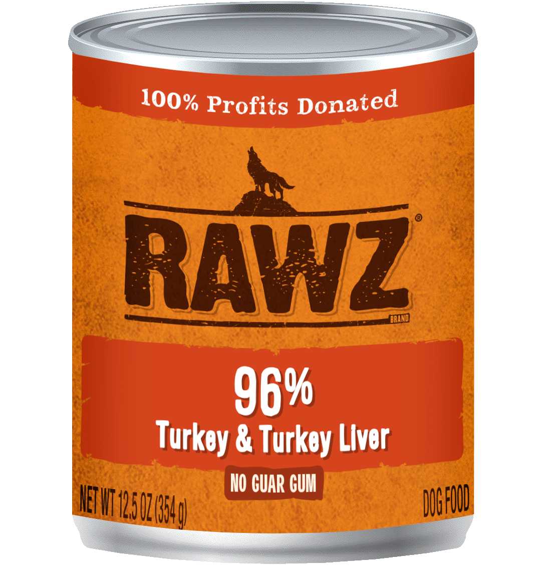 Rawz 96% Turkey & Turkey Liver Canned Dog Food, 13 oz.
