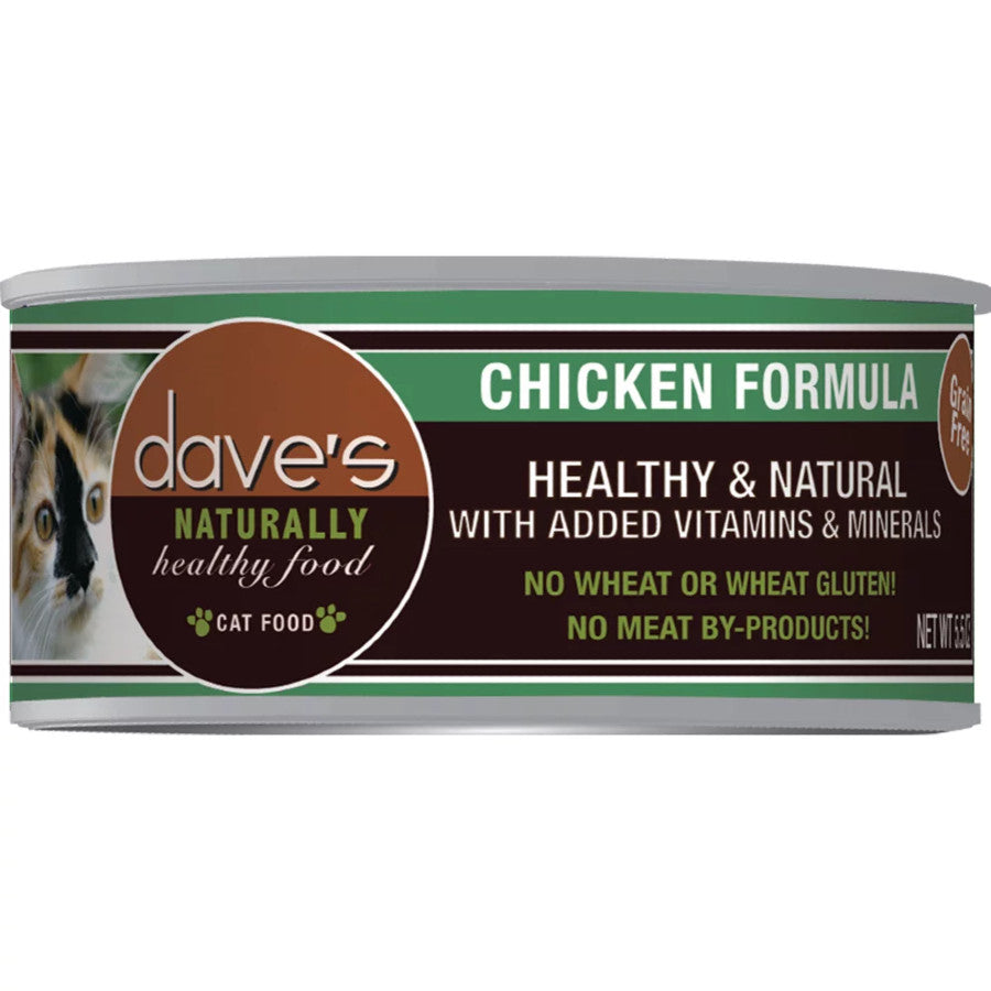 Dave's Pet Food Grain-Free Chicken Canned Cat Food, 5.5 oz.