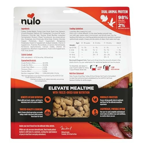 Nulo FreeStyle Turkey & Duck Freeze-Dried Raw Cat Food, 5.5 oz.