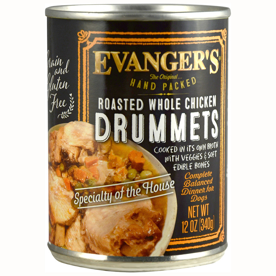 Evanger's Roasted Chicken Drummets Dry Dog Food, 12 lbs.